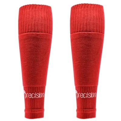 Image of Precision Training Pro Adult’s Footless Sleeve Sport Socks, Stretch Fit, Compression Support for Football, Rugby and Hockey, Yellow