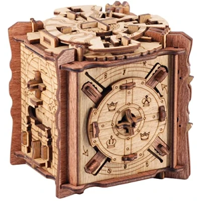Image of iDventure Cluebox The Trial of Camelot Escape Room game puzzle box 3D wooden sequential puzzles for adults brain teaser birthday gift gadget men money