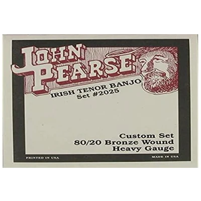 Image of John Pearse Strings® 2025H For Irish Tenor Banjo 80/20 Bronze wound Heavy Gauge