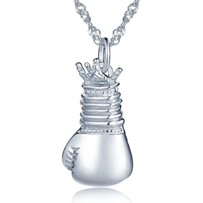 Image of Infinite U 925 Sterling Silver Girls/Women Boxing Glove Pendant Necklace with 45cm Chain(with Gift Bag)