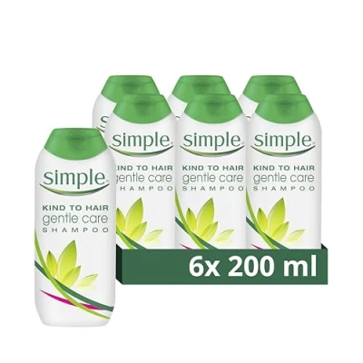Image of Simple Gentle Care Shampoo with pro vitamin B5 for dry, sensitive scalp 6x 200 ml