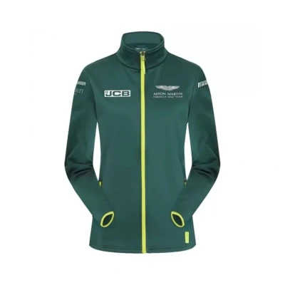 Image of Aston Martin F1 Official Team Womens Green Softshell Jacket Size 16 UK