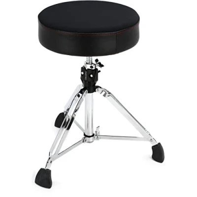 Image of GIBRALTAR Drum Stool 9000 Series Round Neoprene, 9608NR (Diameter: 35cm, Neoprene Seat, Super Lock, Tripod Position, &#039;Super Foot&#039; Rubber Feet, stability, comfortable)