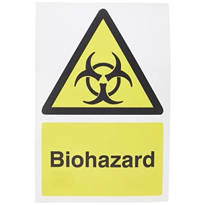 Image of Seco Biohazard Sign, 200mm x 300mm Self Adhesive Vinyl