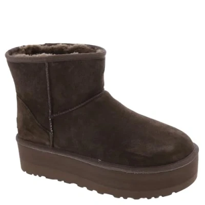 Image of UGG Classic MINI Platform ankle boots, Women&#039;s, Size: 8, Burnt cedar Suede