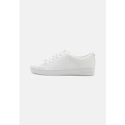 Image of Michael Kors Keaton LACE UP Trainers, Women&#039;s, Size: 2.5, Optic white Leather