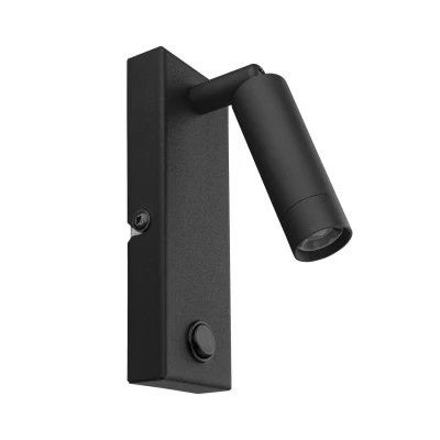Image of TK Lighting LED wall light Enzo angular with switch, black