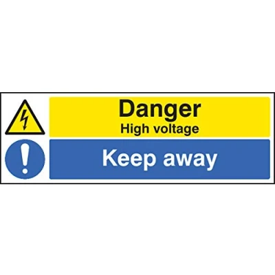 Image of Multi Message Signs Danger high voltage keep away Rigid Plastic