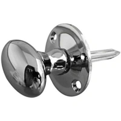 Image of Merriway BH02016 63mm (2.1/2 inch) Oval Thumb Turn for Door Security Mortice Rack Bolt Polished Chrome Key Knob, (Pack of 1)