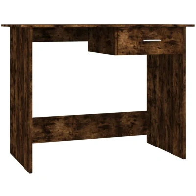 Image of vidaXL Desk Smoked Oak 100x50x76 cm Engineered Wood