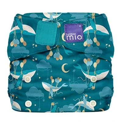 Image of Bambino Mio, Miosolo All in One Reusable Nappy, Eco Chemical Free Nappy (Sail Away, Size)