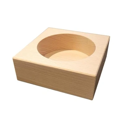Image of Wooden World wine bottle coaster made of beech wood