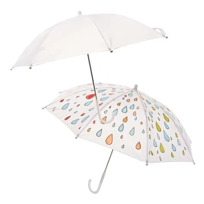 Image of Baker Ross FX997 Design Your Own Umbrellas Pack of 2, to Paint and Decorate