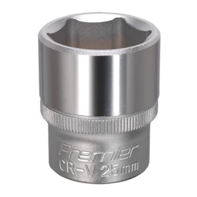 Image of Sealey Premier WallDrive® Socket 25mm 1/2&quot;Sq Drive
