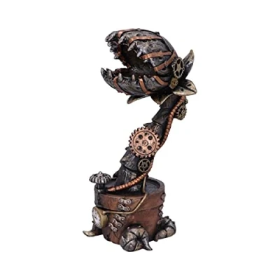 Image of Nemesis Now Cogwork Carnivore 24.3cm Bronze Mechanical Flesh Eating Plant Figurine
