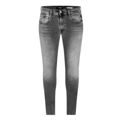 Image of REPLAY Adult M914 Anbass Hyperflex Jeans, Medium Grey 096 1, 32W / 32L