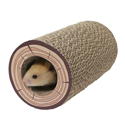 Image of Rosewood Boredom Breaker Shred a Log Corrugated Tunnel,Brown