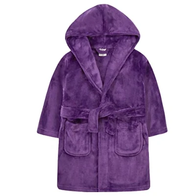 Image of Undercover Kids Plush Dressing Gown 18C768 Purple 2 3 Years