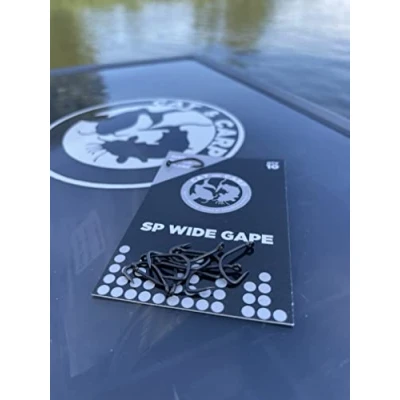 Image of 10 x SP Wide Gape Hooks. Zig Rig Hooks, Size 8 Micro Barbed Carp Fishing Terminal Tackle