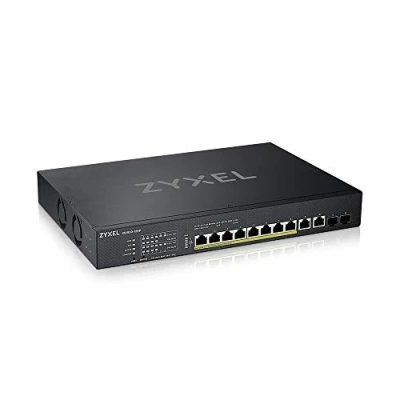 Image of Zyxel 8 Port Multi Gig + 2 10G Copper Fiber NebulaFlex Smart Managed PoE++ Switch with 375W. [XS1930 12HP]