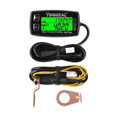 Image of Yooreal Engine Temperature Gauge,TEMP Meter,User Shutdown Tachometer for Scooter Snowmobile Mini Bike Motorcycle Lawn Mower Generator Dump Truck