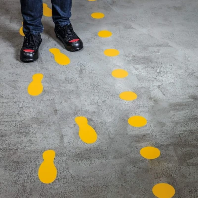 Image of Durable Floor Shape &#039;Foot&#039; Yellow