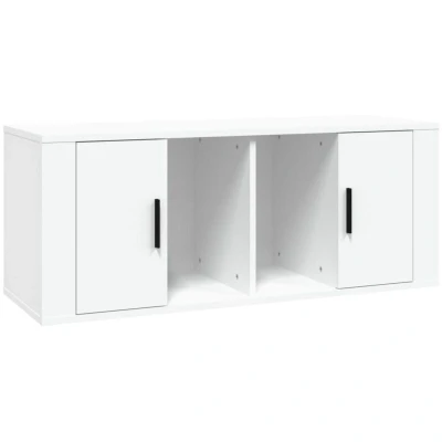 Image of vidaXL TV Cabinet White 100x35x40 cm Engineered Wood