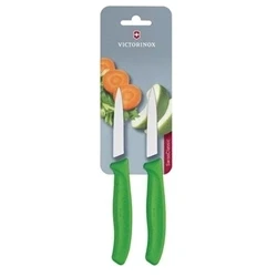 Image of Victorinox Paring Knife Swiss Classic Green 2 Pieces
