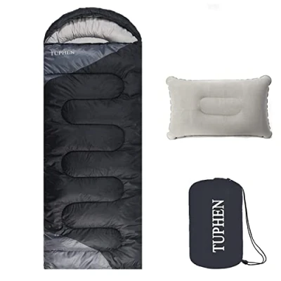 Image of Sleeping Bag 3 4 Seasons Camping Bags for Adults kids Girls Boys Compact Hiking, Backpacking, Cold Weather &amp; Warm Lightweight Waterproof Packable Travel Gear