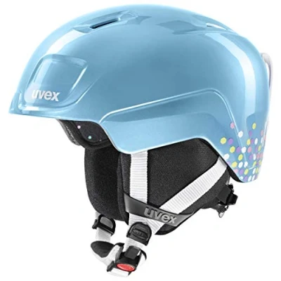 Image of uvex Heyya Ski Helmet for Kids Individual Fit Optimized Ventilation Blue Confetti 46 50 cm
