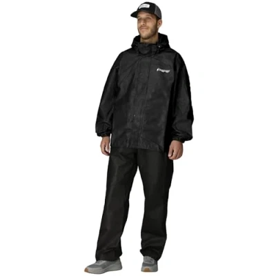 Image of FROGG TOGGS Men&#039;s Standard Classic Pro Action Waterproof Breathable Rain Jacket, Black, X Large