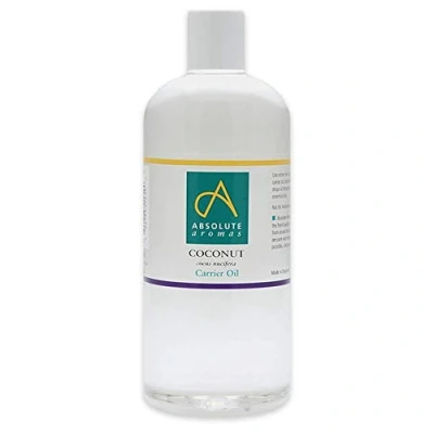 Image of Absolute Aromas Fractionated Coconut Oil 500ml 100% Pure, Unscented and Natural Carrier for Massage, Aromatherapy Blending Essentials Oils Use on Hair Skin