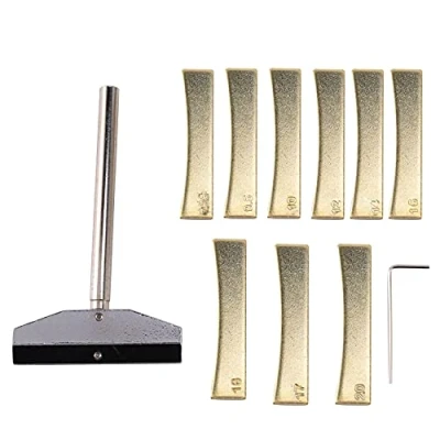 Image of Dawafit Electric Guitar Repair Tool Alloy Fretboard Press With Inserts Musical Instrument Accessory Golden