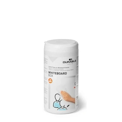 Image of Durable Biodegradable Whiteboard Cleaner and Restorer Wipes Interactive White Board Eraser Renovator Resealable Tub of 100