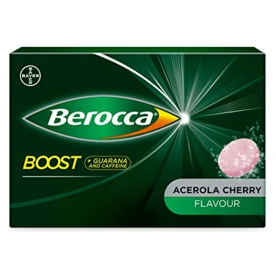 Image of Berocca Boost Effervescent Tablets with Guarana, Caffeine and Vitamin B12, Also Contains C Magnesium, 1 Pack of 20 3 Weeks Supply