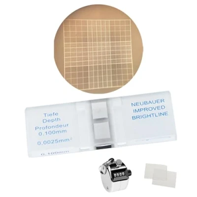 Image of Estresen Cell Counting Chamber Neubauer Improved Hemocytometer with 1 Counter, Bright Line for Cells