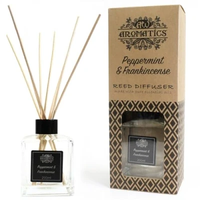 Image of Peppermint &amp; Frankincense Essential Oil Reed Diffuser, Home Fragrance, Gift Idea