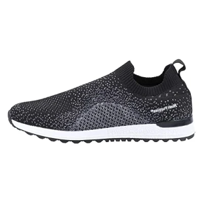 Image of Hush Puppies Women&#039;s Ennis Trainer Sneaker, Black, 6 UK