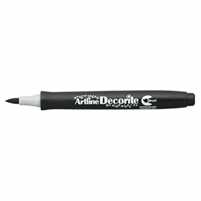 Image of artline 94012 Decorative Brush Tip Marker, Black