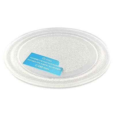 Image of DL pro Transparent Glass Turntable Plate, 24.5 cm, for Microwave