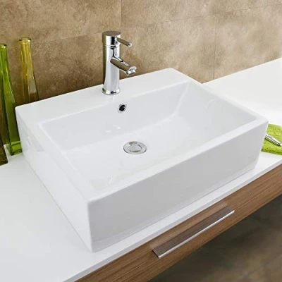 Image of Europa Zeus 520x410 1th White Ceramic Counter Top Basin A58
