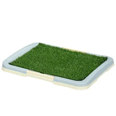 Image of PawHut Dog Toilet Indoor w/Artificial Grass, Grid Panel, Tray, 63 x 48.5cm