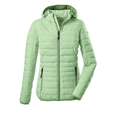 Image of Killtec Women&#039;s Uyaka Stripe Casual Functional Jacket in Down Look with Zip Off Hood