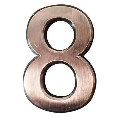 Image of 4 Inch 3D Mailbox Number, Self Adhesive House Number Waterproof Door Street Stickers for Home Apartment (NO.8)