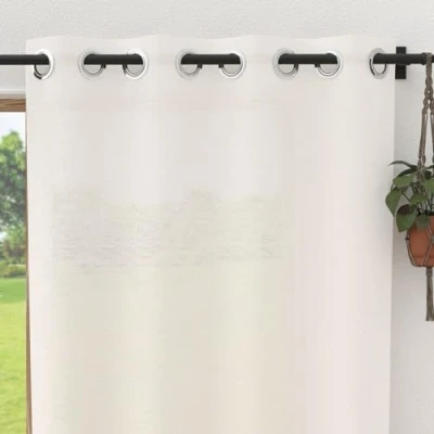 Image of Soleil d&#039;ocre Curtain Panel 135 x 250 cm White