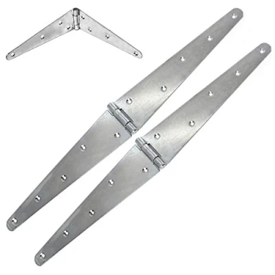 Image of 5X Pairs of 10&quot;/250mm Strap Hinges Great for Gates/Sheds Galvanised Tee