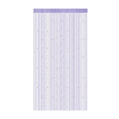 Image of Candora® Polyester Door Window String Bead Curtain Tassel 100 x 200cm Multiple Colour (light purple)