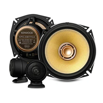 Image of Kenwood KFC XS1704 17cm X Series High Resolution Audio Certified Component Speakers Phase Correction Die Cast Frame Optimized Magnetic Circuit