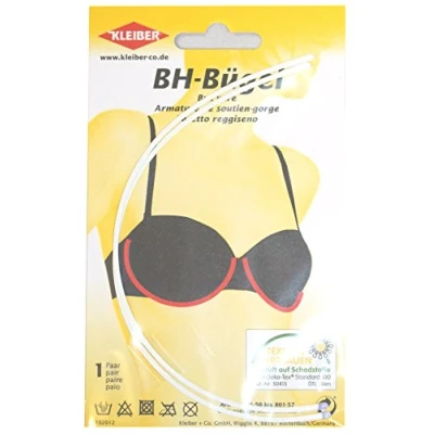 Image of Kleiber Bra Underwires to Fit Size 40DD/42D/44C/46B, Nylon or polyester blend, White, 100 mm