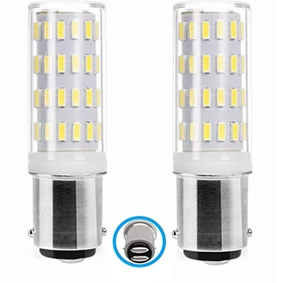 Image of PYRJIN Ba15D Led Bulb 12V Double Contact 24V Ac/Dc 5W, Bayonet Base, Equivalent to 45W Halogen, Cold White 6000K for Interior, Exterior Lighting. (2 Pack)